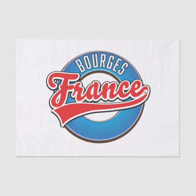 Bourges france vintage logo. tissue paper (Front)