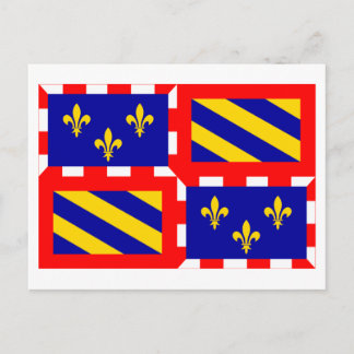 Bourgogne flag postcard