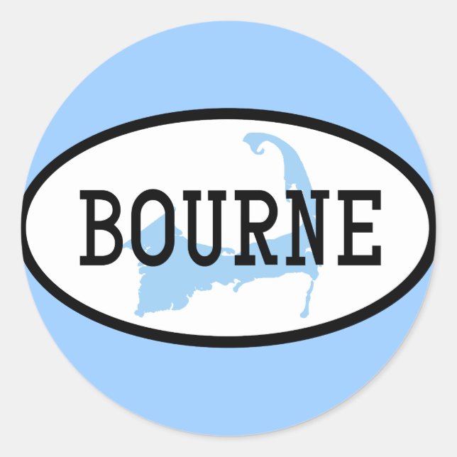 Bourne, MA Sticker (Front)