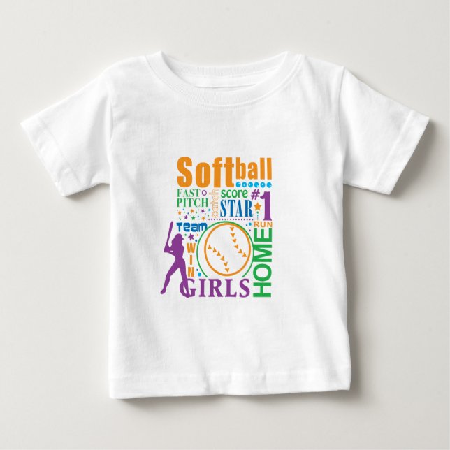 Bourne Softball Baby T-Shirt (Front)