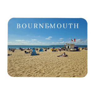Bournemouth beach view fridge magnet