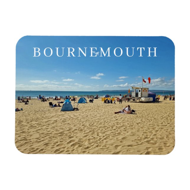 Bournemouth beach view fridge magnet (Horizontal)