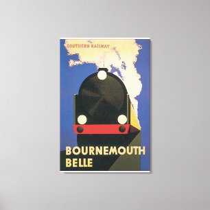 Bournemouth Belle Vintage Travel Poster Canvas Print