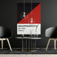 Bournemouth Cherry Red and Black - Full Width