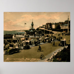 Bournemouth, England, UK, Pier Approach, Vintage Poster