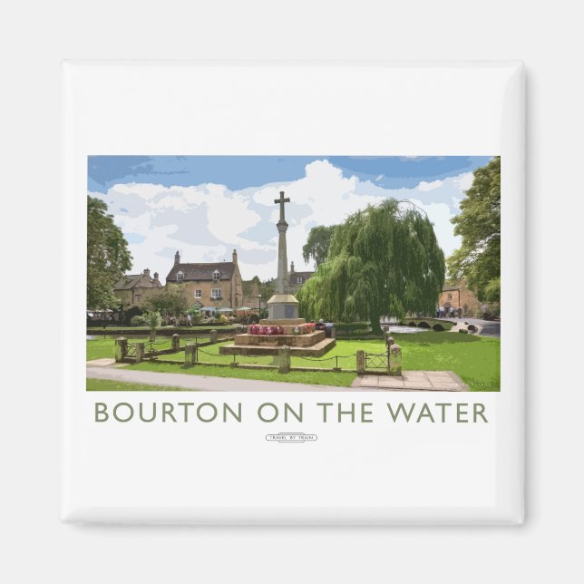 Bourton on the Water Railway Poster Magnet (Front)