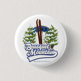 Bousquet Mountain Massachusetts Ski logo  3 Cm Round Badge