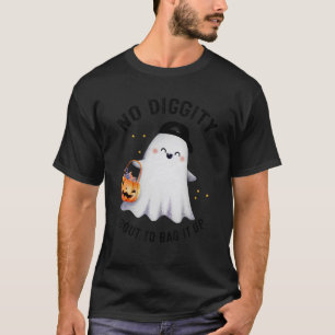 Bout To Bag It Up Cute Ghost Pumpkin Halloween Mat T-Shirt