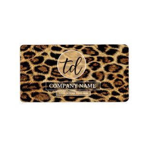 Boutique Branding Leopard Skin Beauty Industry Label