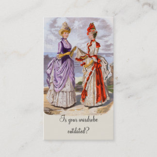 Boutique Business Card with Vintage 1800s Fashions