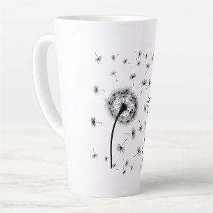 Boutique Cafe Let Go Dandelion Botanical Latte Mug