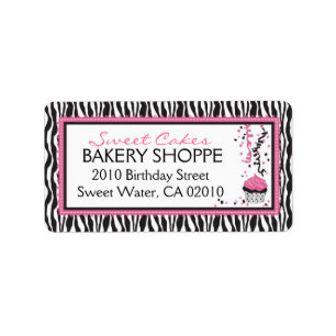 Boutique Chic Cupcakes Business Address Label