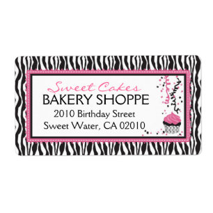 Boutique Chic Cupcakes Business Shipping Label
