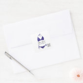 Boutique Clothing Qr Code Blue White Bikini Square Sticker (Envelope)
