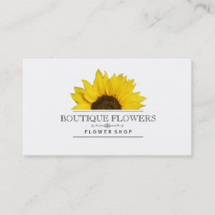 Boutique Flowers Sun Flower Business Card