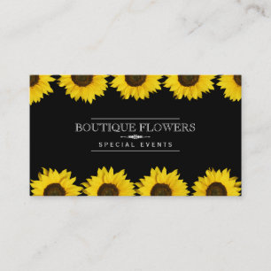 Boutique Flowers   Sun Flowers, small II Business Card