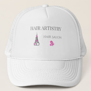 Boutique Hair Salon Business Branding Scissors Trucker Hat