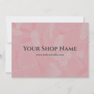 Boutique Pink Oil Painting Thank You Discount  Invitation