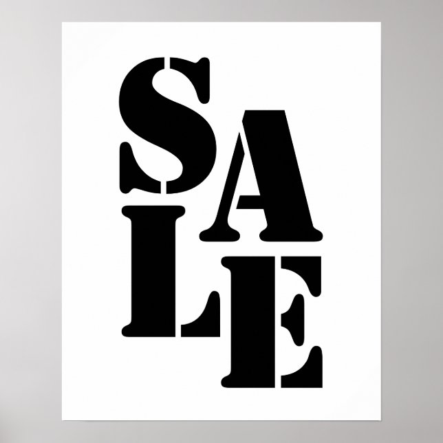 Boutique Sale Sign, Retail Store Signage, Wall Poster (Front)