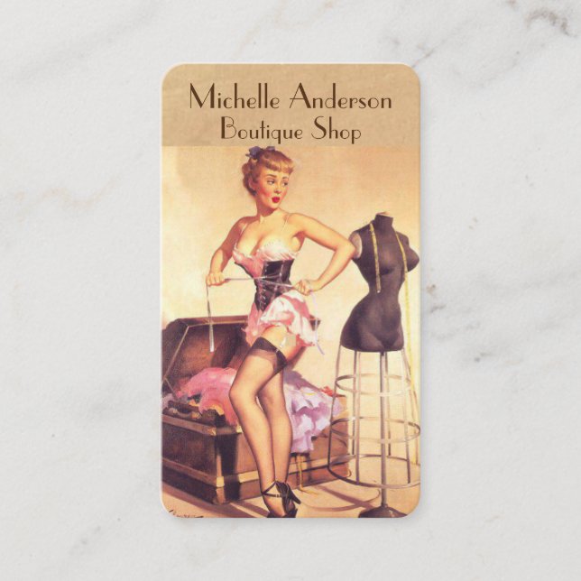 Boutique salon Fashion stylist Business Card (Front)