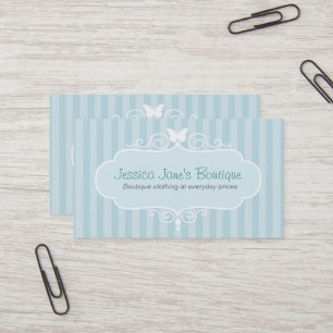 Boutique shop mint blue swing tag / business card
