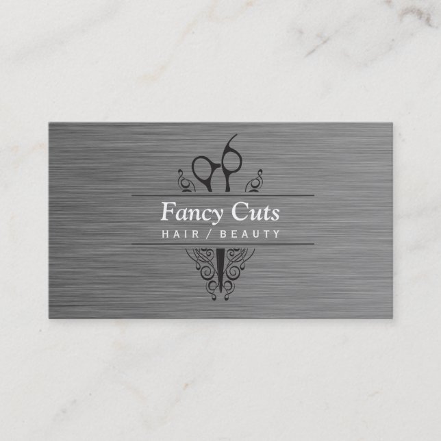 Boutique Steel | Modern Luxe Business Card (Front)