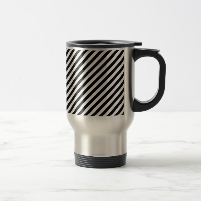 Boutique Stripes Black - Travel Mug (Right)