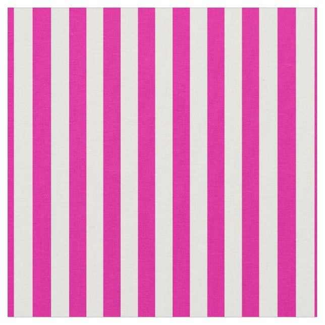 Boutique Stripes - Fabric White Pink (Close Up)