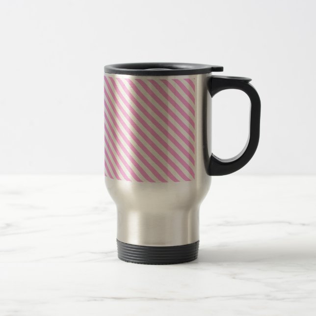 Boutique Stripes Pink - Travel Mug (Right)