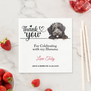 Bouvier des Flanders dog Wedding Reception Napkin