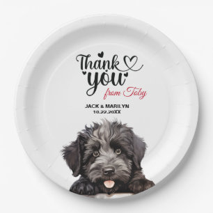 Bouvier des Flanders dog Wedding Reception Paper Plate
