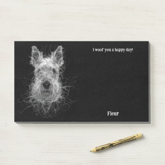 Bouvier des Flandres Abstract Art Dog Name  Post-it Notes