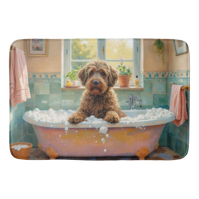 Bouvier des Flandres Bath Time Cosy Bathroom Decor Mat (Front)
