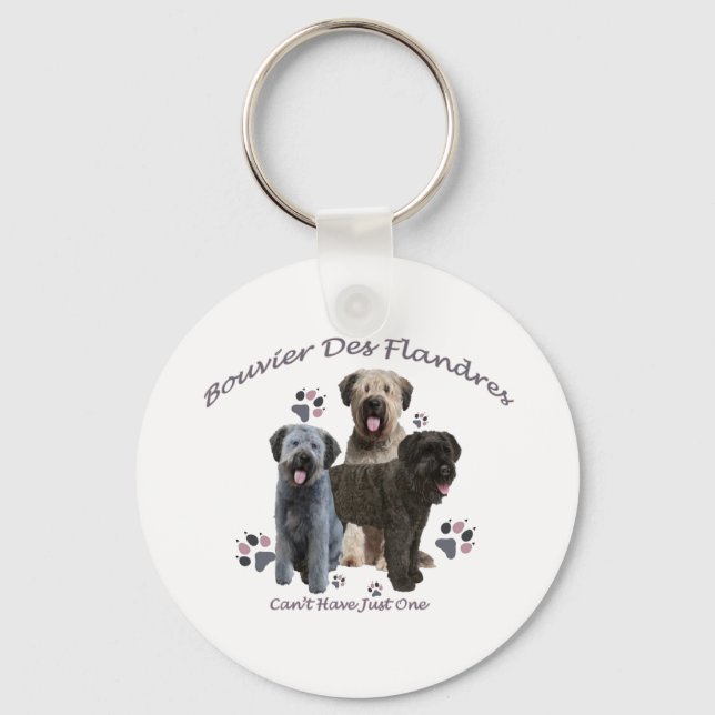 Bouvier Des Flandres Can't Have Just One Key Ring (Front)
