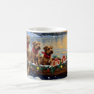 Bouvier des Flandres Christmas Boat Holiday Coffee Mug