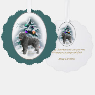 Bouvier des Flandres Christmas Tree Decoration Card