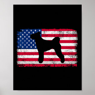 Bouvier Des Flandres Dog 4th Of July Patriotic Ame Poster