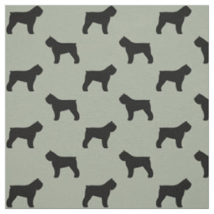 Bouvier des Flandres Dog Breed Silhouettes Fabric