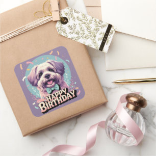 Bouvier des Flandres Dog Colourful Square Sticker