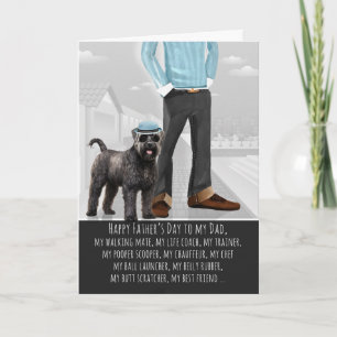 Bouvier des Flandres Dog Funny Father's Day Holiday Card