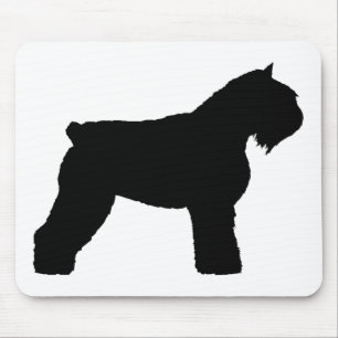 Bouvier des Flandres Dog (in black) Mouse Pad