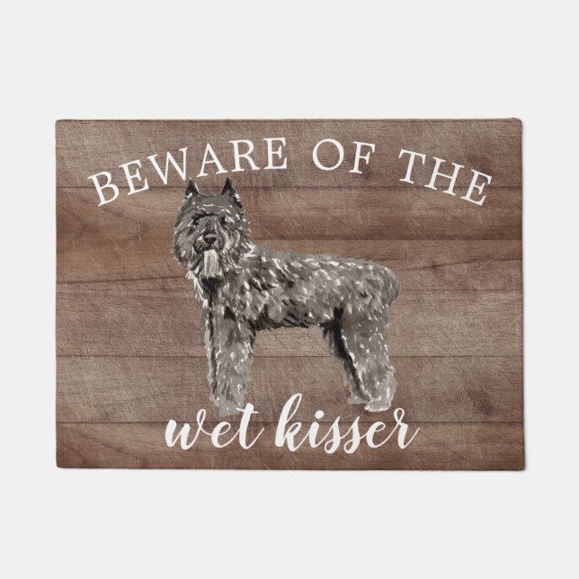 Bouvier des Flandres Dog Personalised Door Mat (Front)