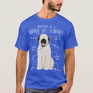 Bouvier Des Flandres Fawn Cream Dog Anatomy T-Shirt