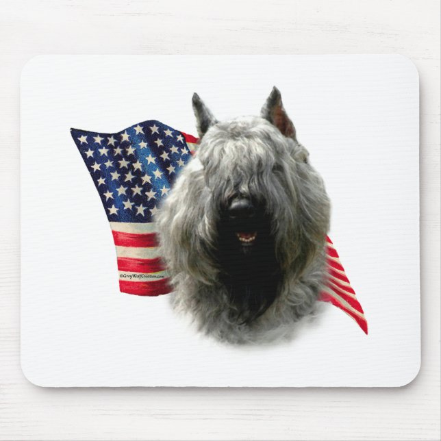 Bouvier des Flandres Flag Mouse Pad (Front)