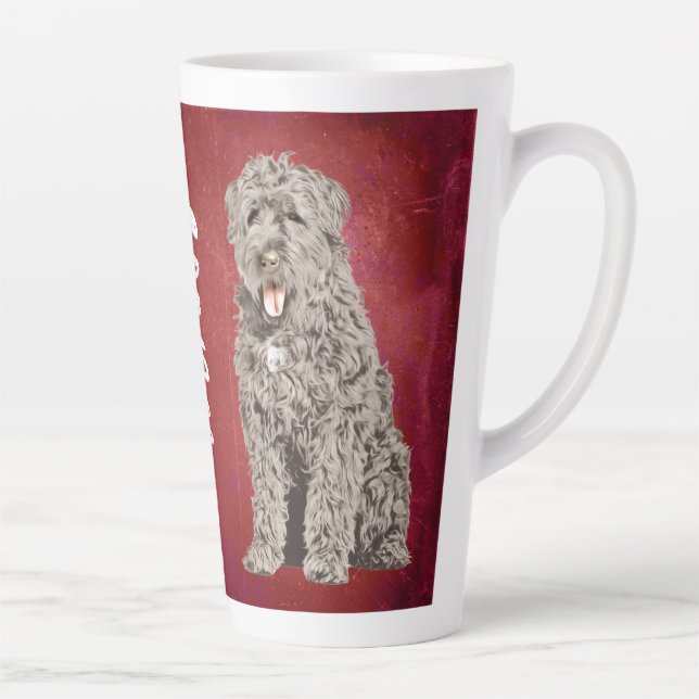 Bouvier des Flandres Grunge Latte Mug (Right)