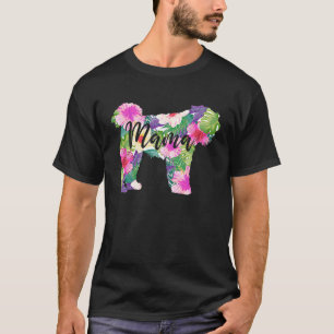 Bouvier des Flandres Mama Mum Flowers Mother's Day T-Shirt