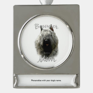 Bouvier des Flandres Mum 2 Silver Plated Banner Ornament