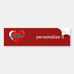 Bouvier des Flandres on Heart for dog lovers Bumper Sticker