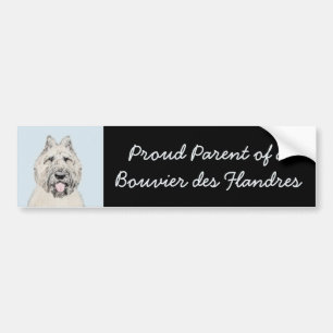 Bouvier des Flandres Painting - Original Dog Art Bumper Sticker