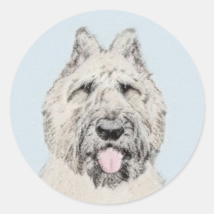 Bouvier des Flandres Painting - Original Dog Art Classic Round Sticker